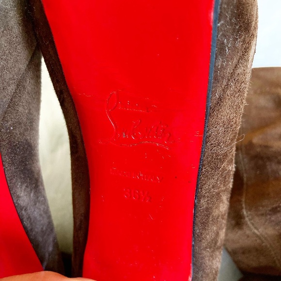 Christian Louboutin Brown Heeled Boots - Picture 10 of 12